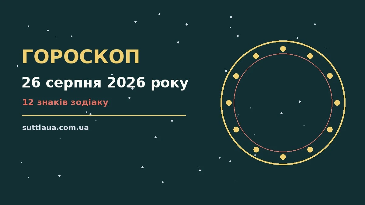 Світанковий київський краєвид, чашка кави та розгорнутий записник із планами на середу 26 серпня 2026 року