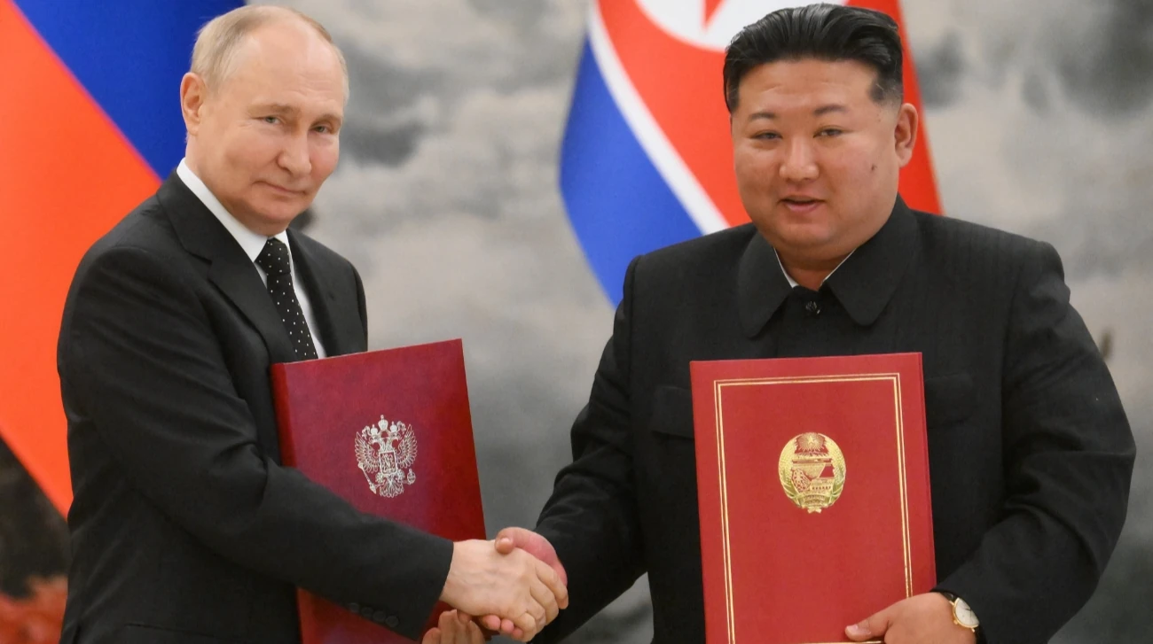Кім Чен Ин і Володимир Путін (фото KCNA via REUTERS)