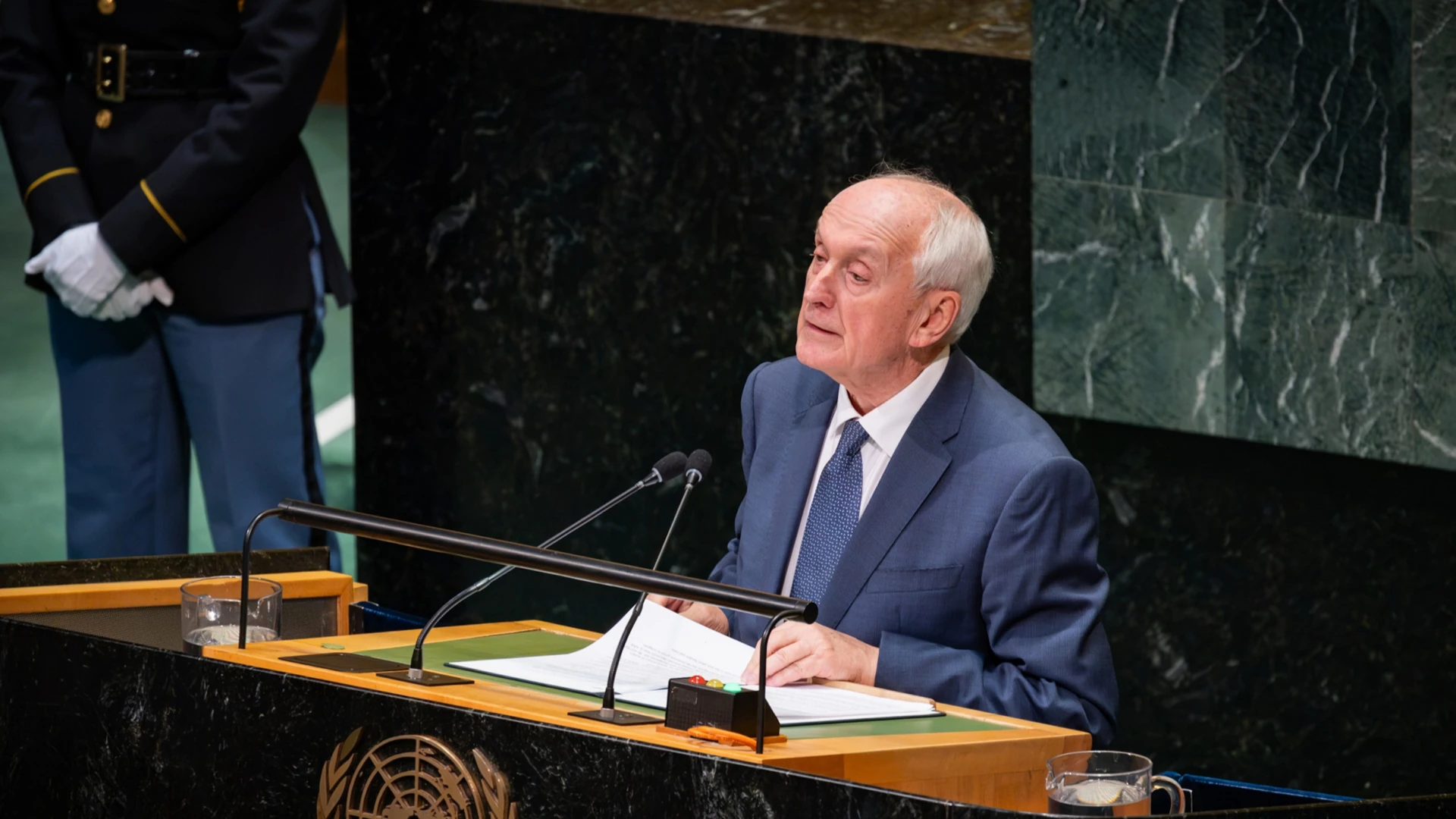 Президент Угорщини Андраш Бака під час виступу на 81-й сесії Генеральної Асамблеї ООН у Нью-Йорку