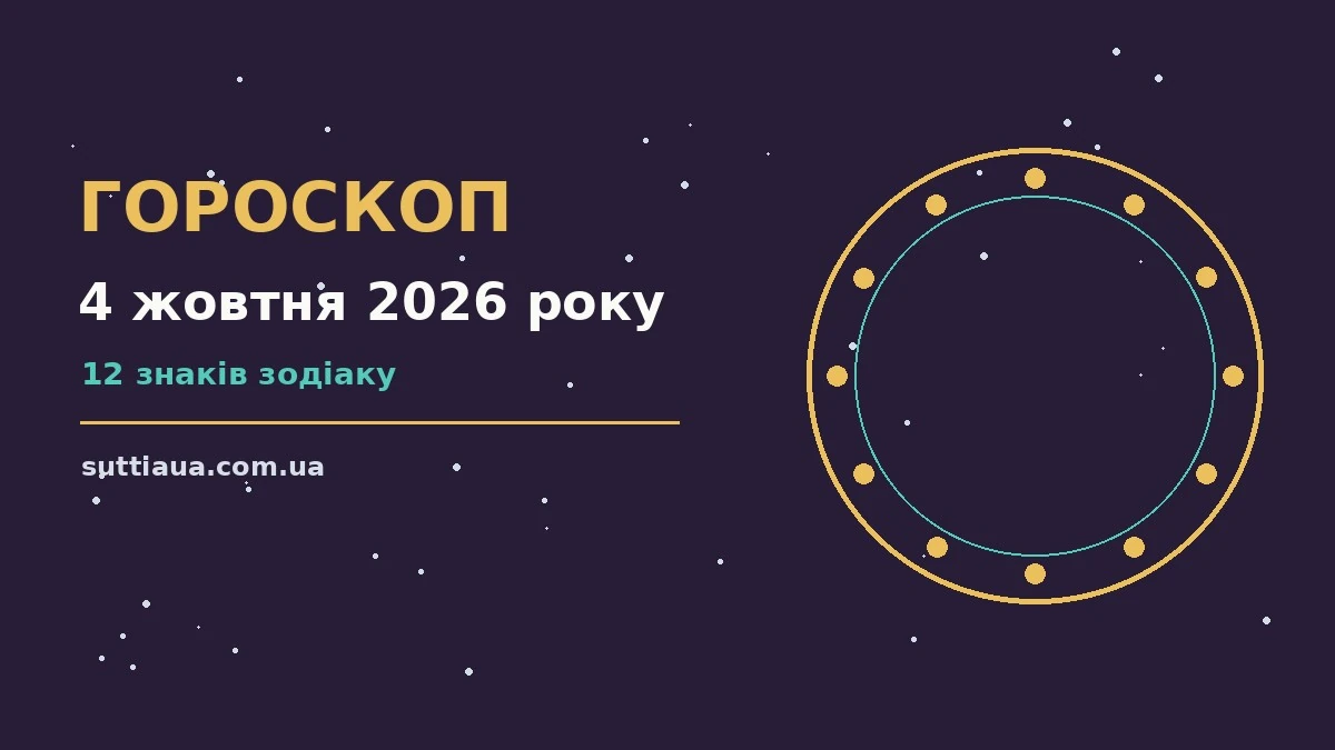Гороскоп на 4 жовтня 2026 року: символічне зображення знаків Зодіаку на тлі осіннього неділі