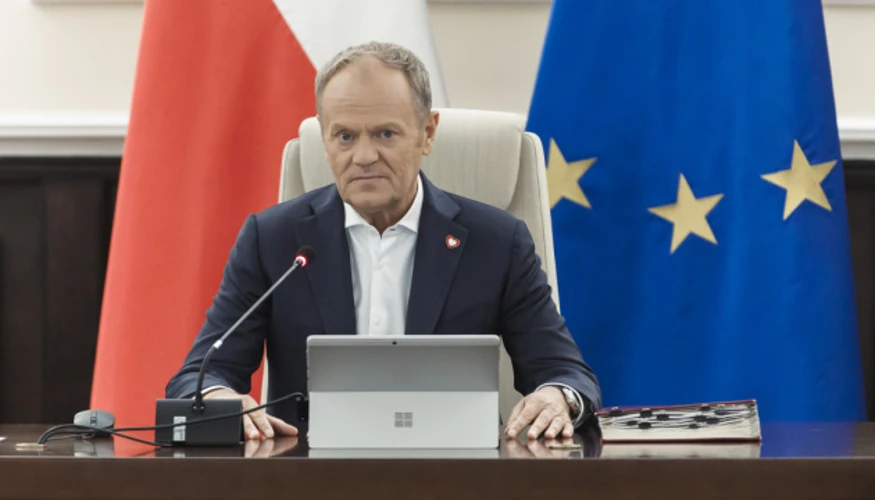 Прем'єр-міністр Польщі Дональд Туск виступає на прес-конференції (фото Reuters/Kacper Pempel)